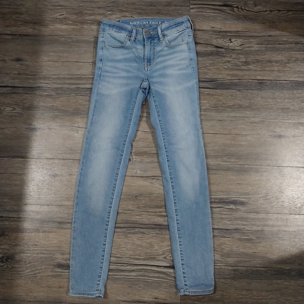 American Eagle Skinny Jeggings Jeans Size 00 Super Stretch Denim Jeans